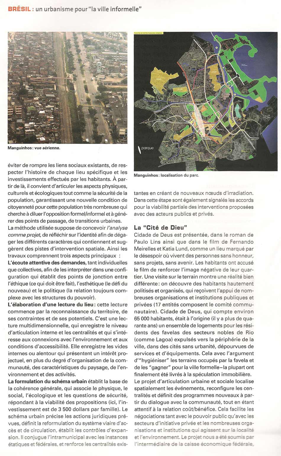 Un Urbanisme pour "La Ville Informelle"