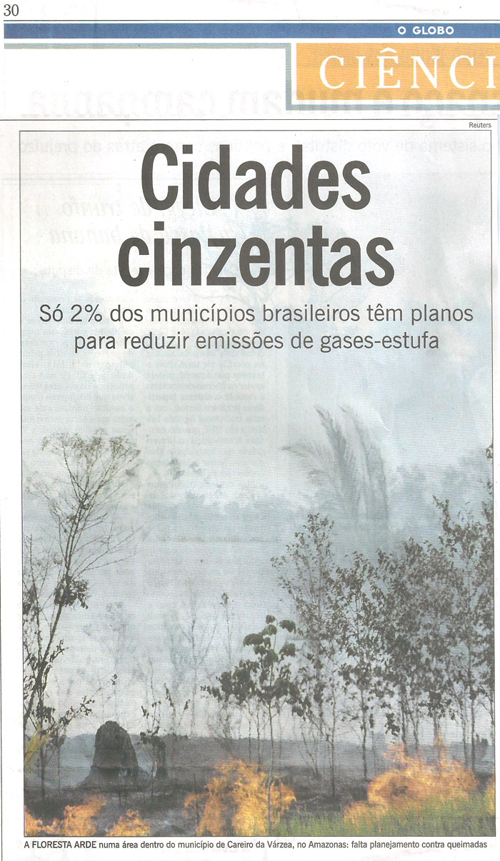 Jornal O Globo - Cidades Cinzentas